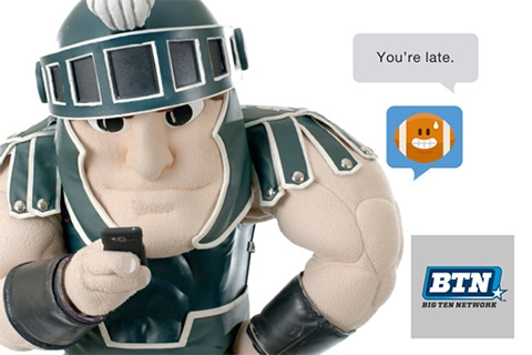 A still image for a Big Ten Network BTN campaign