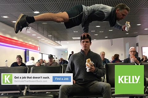 A still image for a Kelly video campaign
